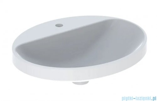Geberit VariForm Umywalka owalna z półką z otworem na baterię, bez przelewu 55x45cm 500.722.01.2