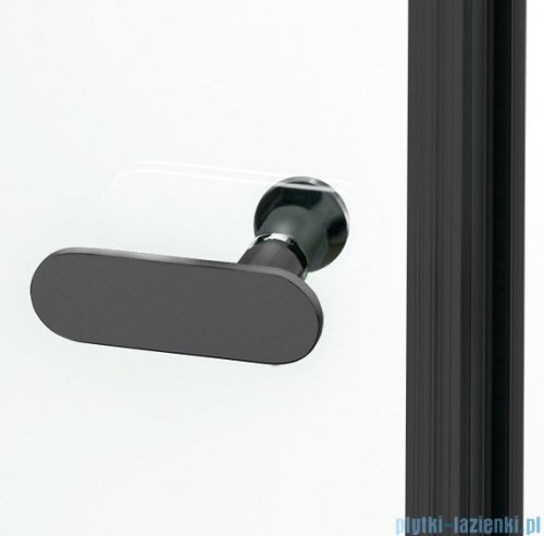 New Trendy New Soleo Black kabina 80x120x195 cm wspornik prosty szkło przejrzyste D-0230A/D-0149B-WP