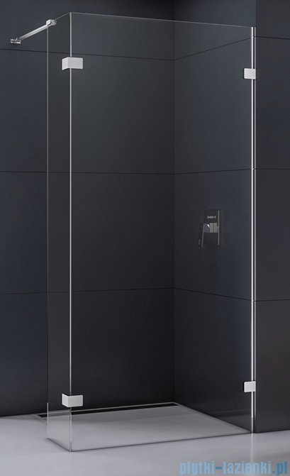 New Trendy Eventa kabina walk-in 120x200 cm jednoelementowa z dodatkową ścianką przejrzyste EXK-4634