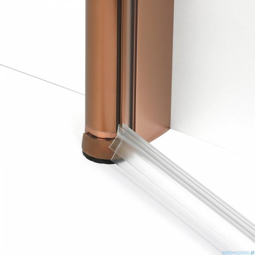 New Trendy New Soleo Copper Brushed 90x110x195 cm kabina wspornik prosty miedź szczotkowana/szkło przejrzyste K-1975-WP