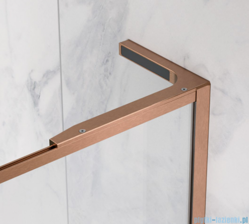 Radaway Modo F SL Brushed Copper II kabina Walk-in 80x201,6cm prawa Szczotkowana Miedź szkło przejrzyste 10419084-93-01R