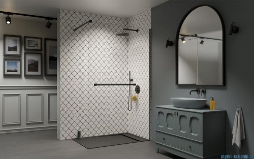 Radaway Modo New II Brushed GunMetal z wieszakiem kabina Walk-in 115x200 szczotkowany grafit 389115-92-01W