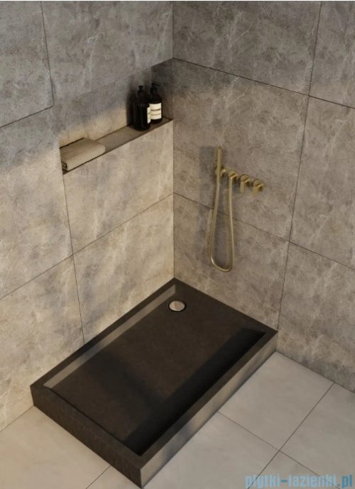 Schedpol Schedline Favory Plus brodzik prostokątny 100x90x16cm Black Stone 3ST.F1P-90100/C/ST