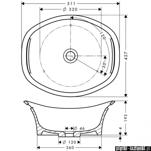Hansgrohe Axor Urquiola Misa umywalkowa 500mm 11301000