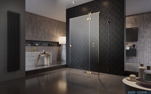 Radaway Essenza Pro Gold Kdj+S kabina 80x80x80cm prawa złoty połysk/szkło przejrzyste 10097380-09-01R/10098080-01-01/10098080-01-01
