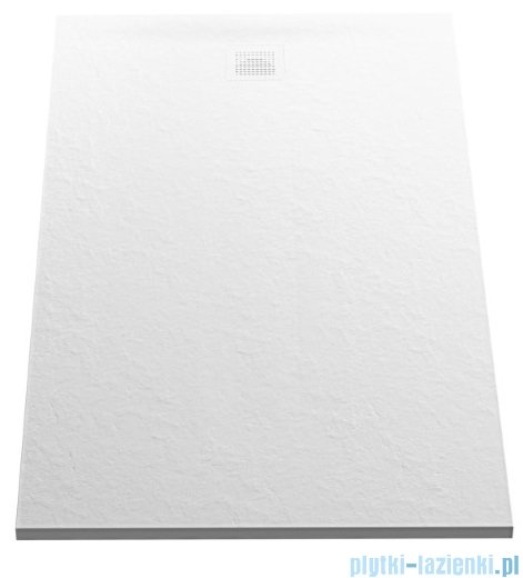 New Trendy Mori brodzik konglomeratowy prostokątny 120x90x3 cm biały B-0436