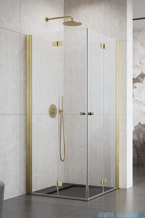Radaway Nes KDD B Brushed Gold kabina 100x100 szczotkowane złoto 10024100-99-01L/10024100-99-01R