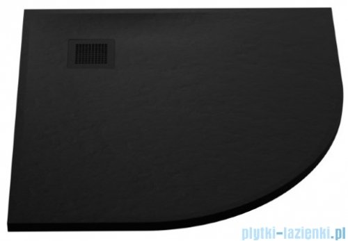 New Trendy Mori brodzik konglomeratowy półokrągły 90x90x3 cm czarny B-0474