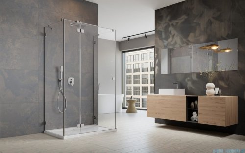 Radaway Essenza Pro Brushed Nickel Kdj+S kabina 100x120x100cm lewa szczotkowany nikiel 10097312-91-01L/10098100-01-01/10098100-01-01