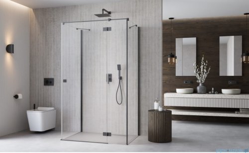 Radaway Essenza Brushed GunMetal Kdj+S kabina 80x80x80cm prawa szczotkowany grafit 1384051-01-01/1385021-92-01R/1384051-01-01