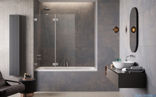 Radaway Essenza Pro Brushed Nickel Pnd II parawan nawannowy 120cm lewy szczotkowany nikiel 10102120-91-01L