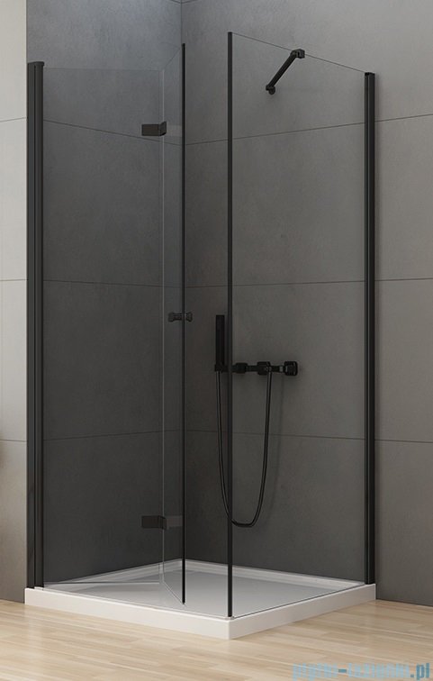 New Trendy New Soleo Black 90x90x195 cm kabina lewa przejrzyste D-0235A/D-0115B