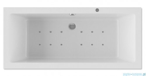 Riho Lusso 180x80cm wanna prostokątna z hydromasażem Relaks + nogi + syfon BA98-REL