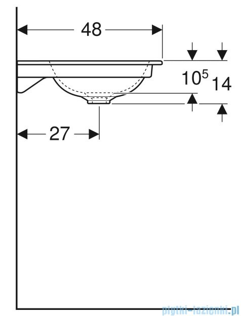 Geberit One Umywalka meblowa z otworem na baterię 90x48cm KeraTect 505.010.01.3