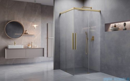 Radaway Idea 8 QL Kdd Brushed Gold kabina 80x100cm szczotkowane złoto 10590080-99-01L/10590100-99-01R