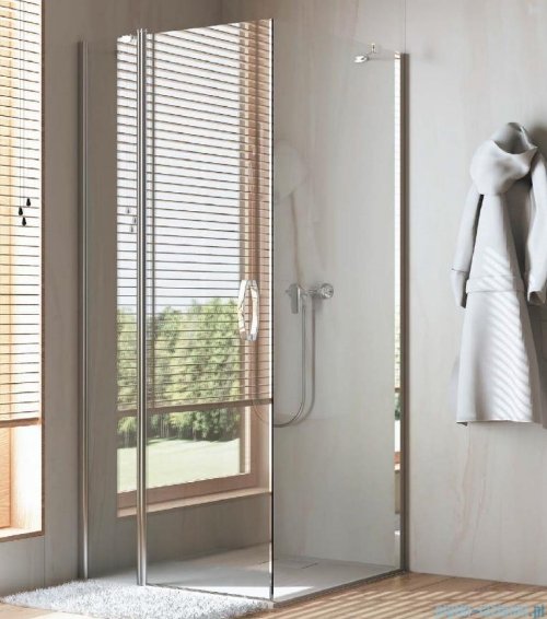 Vitalle GARDA drzwi skrzydłowe ze stałym segmentem 100 cm przezroczyste CU3303092322