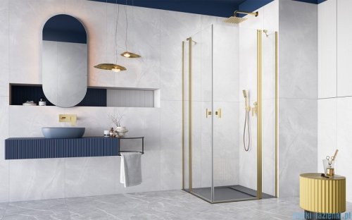 Radaway Nes KDD II Brushed Gold kabina 80x80 szczotkowane złoto 10031080-99-01L/10031080-99-01R