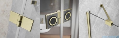 Radaway Essenza Brushed Gold PND II parawan nawannowy 130cm prawy szczotkowane złoto/przejrzyste 110002130-99-01R
