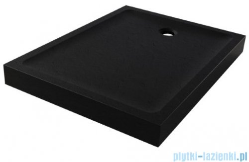 New Trendy Mild Stone Brodzik akrylowy prostokątny 80x120x11,5 cm czarny B-0572