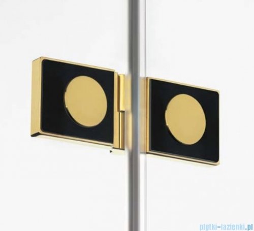 New Trendy Avexa Gold drzwi wnękowe 100x200 cm przejrzyste lewe EXK-1718