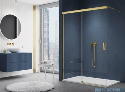 SanSwiss Cadura Gold Line kabina Walk in 160cm lewa ze ścianką przesuwną CAW2G1601207