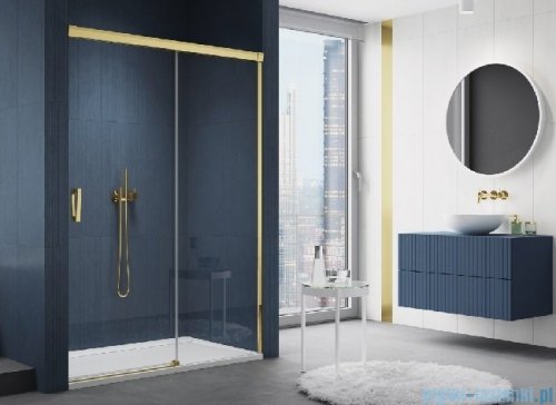 SanSwiss Cadura Gold Line drzwi przesuwne 100cm jednoskrzydłowe prawe z polem stałym CAS2D1001207