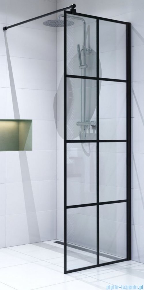 Sea Horse Easy In Black kabina Walk In 70x200 cm Nero BK251T07A6