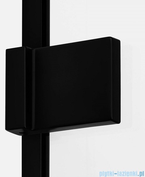 New Trendy Avexa Black drzwi wnękowe 130x200 cm przejrzyste lewe EXK-1556