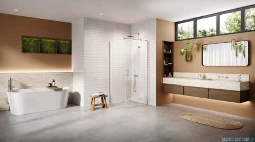 New Trendy Nesta kabina 100x70x200 cm prawa wspornik równoległy przejrzyste K-3638