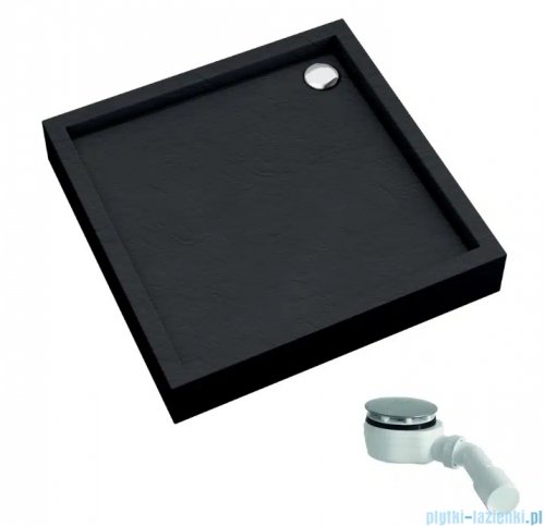 Schedpol Schedline Favory Plus brodzik kwadratowy 80x80x16cm Black Stone 3ST.F1K-8080/C/ST