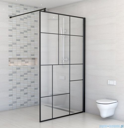 Sea Horse Easy In Black kabina Walk In 90x200 cm Tetris BK251T09A7