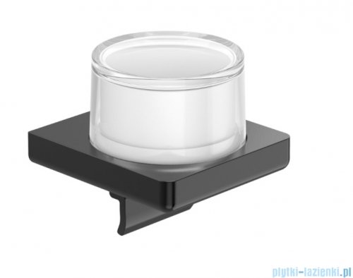 Roca Tempo dozownik szklany ścienny Brushed Titanium Black z odporną powłoką Everlux A817037NM0