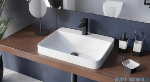 Excellent Design Korek klik-klak umywalkowo bidetowy, korpus czarny mat, pokrywa ceramiczna terracotta mat ARIN.1485.K.01.TEMBL