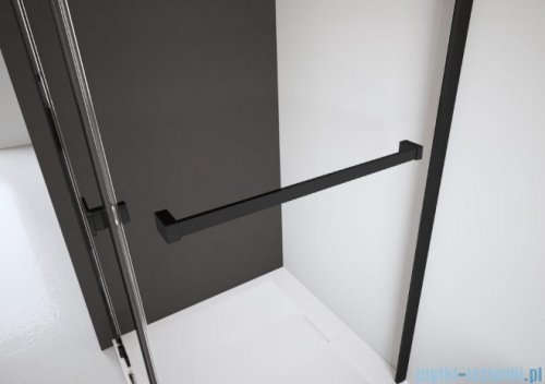 Radaway Essenza 8 Black Ptj kabina pięciokątna 100x100cm lewa czarny mat/szkło przejrzyste 10490000-54-01L/10490300-01-01