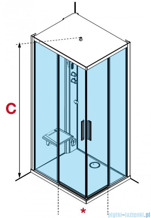 Novellini Glax 1 2.0 kabina standard 100x80 lewa biała G21A108SMFL-1UU