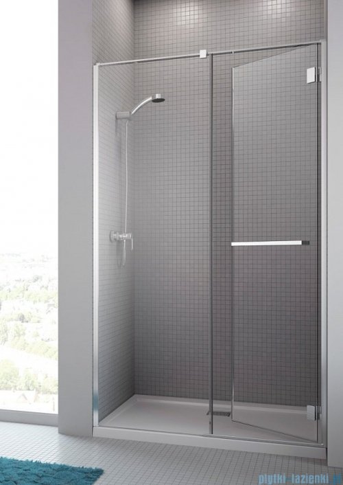 Radaway Carena DWJ Drzwi prysznicowe 90 prawe szkło przejrzyste + brodzik Delos C