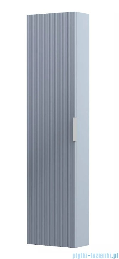 Oristo Etna szafka boczna wysoka Ryflowana 40x160x17cm Szaroniebieski Mat OR52-SB1D-40-16R