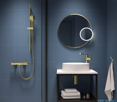 Deante Arnika Gold zestaw prysznicowy 3-funkcyjny z drążkiem złoty NQA Z51K