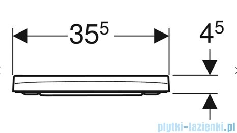 Geberit Selnova Smyle Square Slim Deska sedesowa wolnoopadająca 500687011