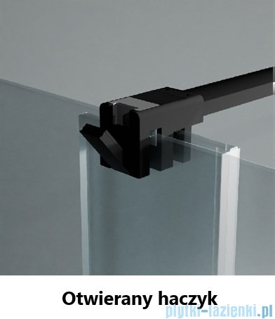 Excellent Ortigo Walk-in kabina prysznicowa 120x200 cm, czarny mat KAEX.5012.K.1200.BL