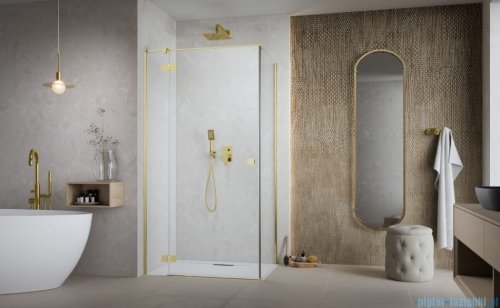 Radaway Essenza Kdj Gold kabina 110x100cm lewa szkło przejrzyste 1385041-09-01L/1384052-01-01