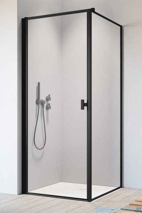 Radaway Nes 8 Black Kdj I Frame kabina 100x70cm lewa czarny mat/szkło przejrzyste 10072100-54-56L/10089070-54-56