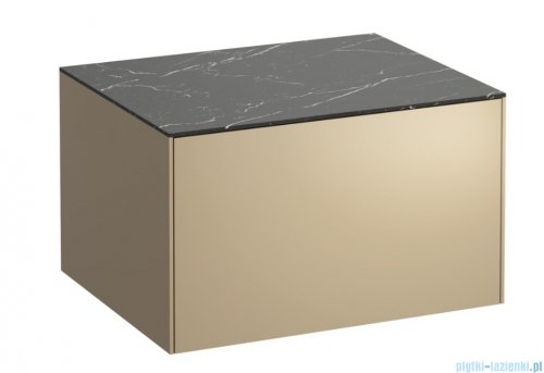 Laufen SONAR szafka pod umywalkę 57x45 cm Złoty lakierowany/Czarna Marquina H4054000341401