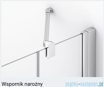 Ronal ANNEA AN13 Drzwi jednoczęściowe ze ścianką stałą w linii 90x200cm prawe nikiel szczotkowany AN13D09002507