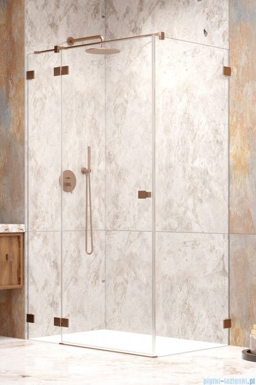 Radaway Essenza Pro Brushed Copper Kdj kabina 90x120cm lewa szczotkowana miedź 10097090-93-01L/10098120-01-01