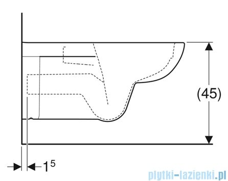 Geberit Selnova Comfort Miska wisząca, długa lejowa bez barier Rimfree 501046007