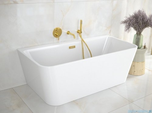 Besco Varya 170x80cm wanna wolnostojąca przyścienna + syfon klik-klak chrom #WAS-170-VR