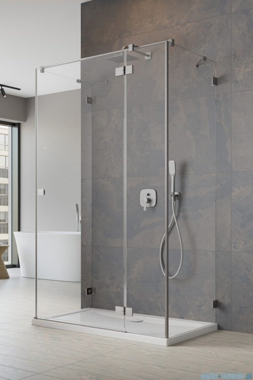 Radaway Essenza Pro Brushed Nickel Kdj+S kabina 75x110x75cm prawa szczotkowany nikiel 10097311-91-01R/10098075-01-01/10098075-01-01