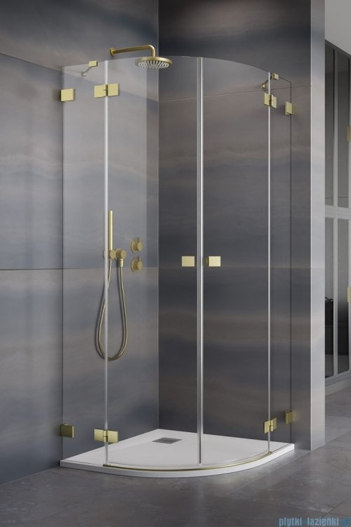 Radaway Essenza Pro Brushed Gold Pdd kabina 80x80cm szczotkowane złoto 10095080-99-01L/10095080-99-01R