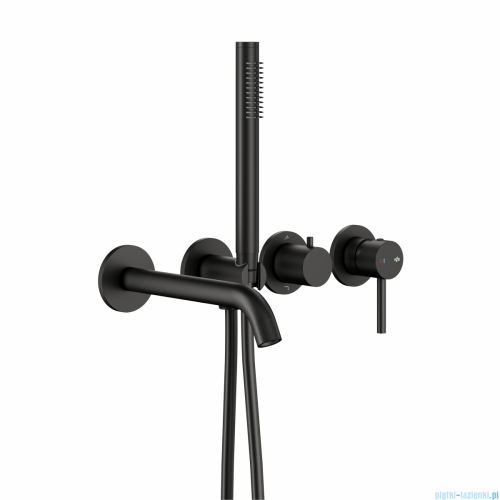 KFA MOZA BLACK zestaw wannowy podtynkowy z baterią 3-otworową 2-funkcyjną czarny 5039-411-81